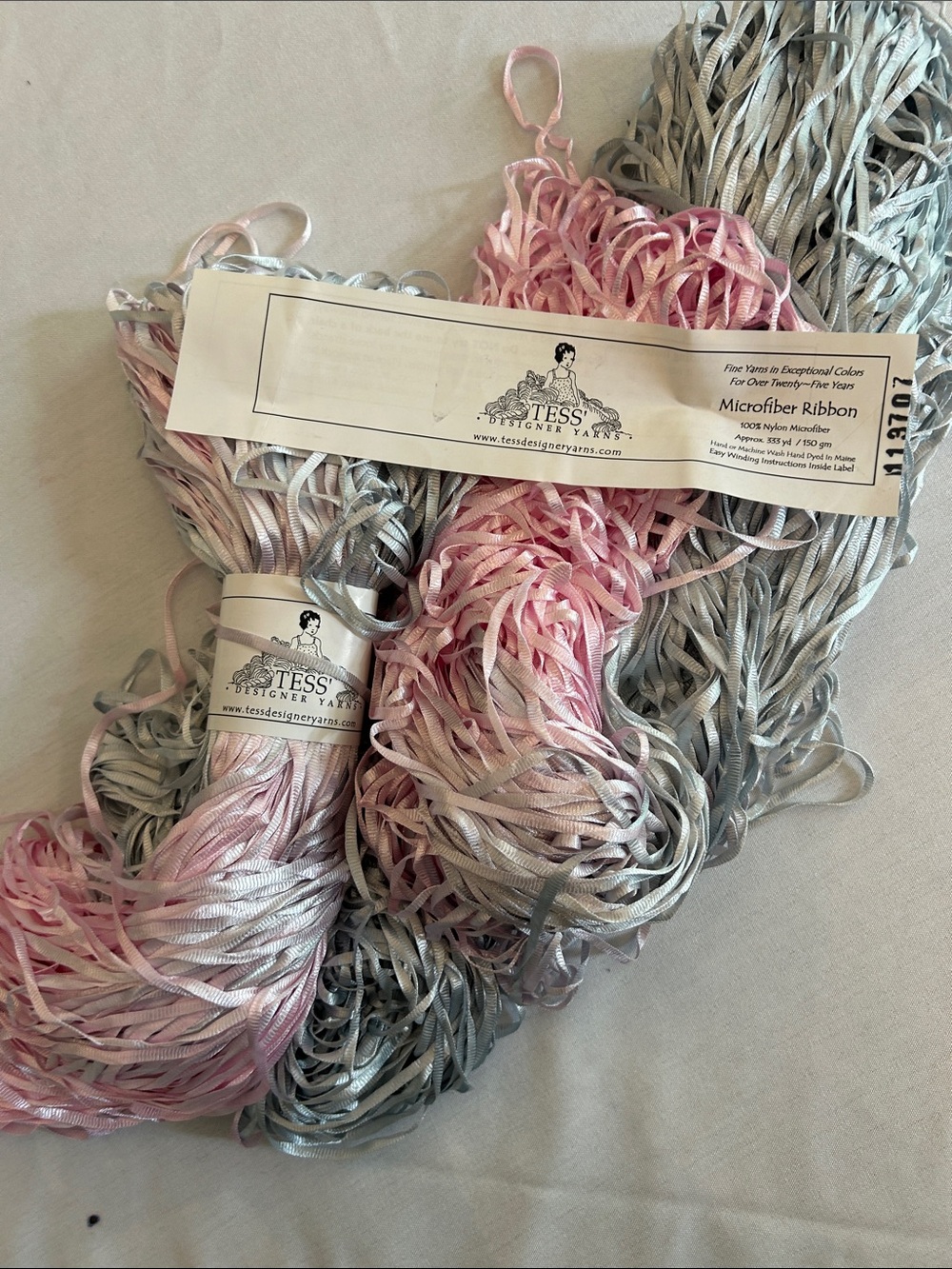 Microfiber Ribbon in Pink & Silver